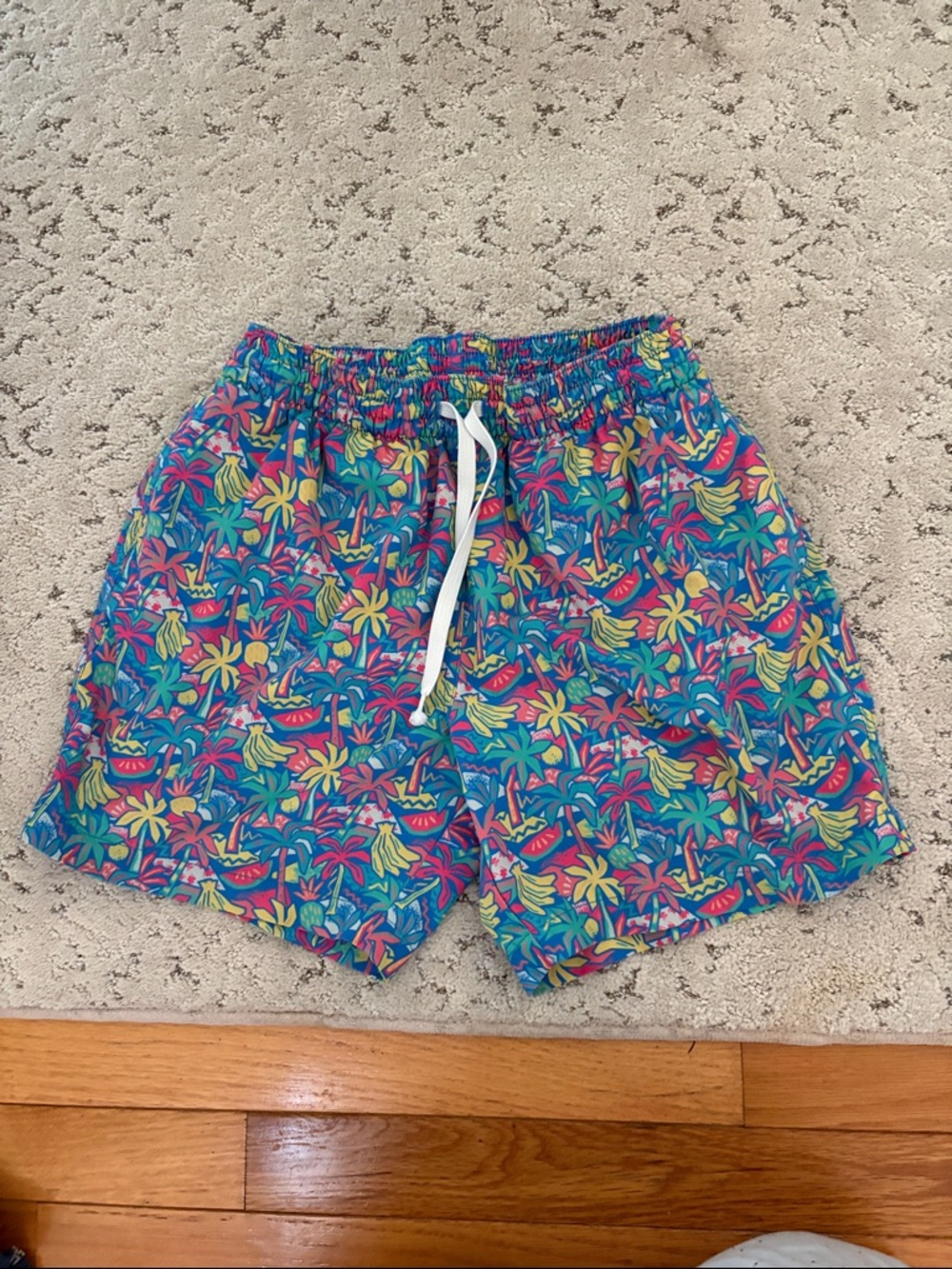 chubbies Tropical Blue Multi-Color Swim Trunks